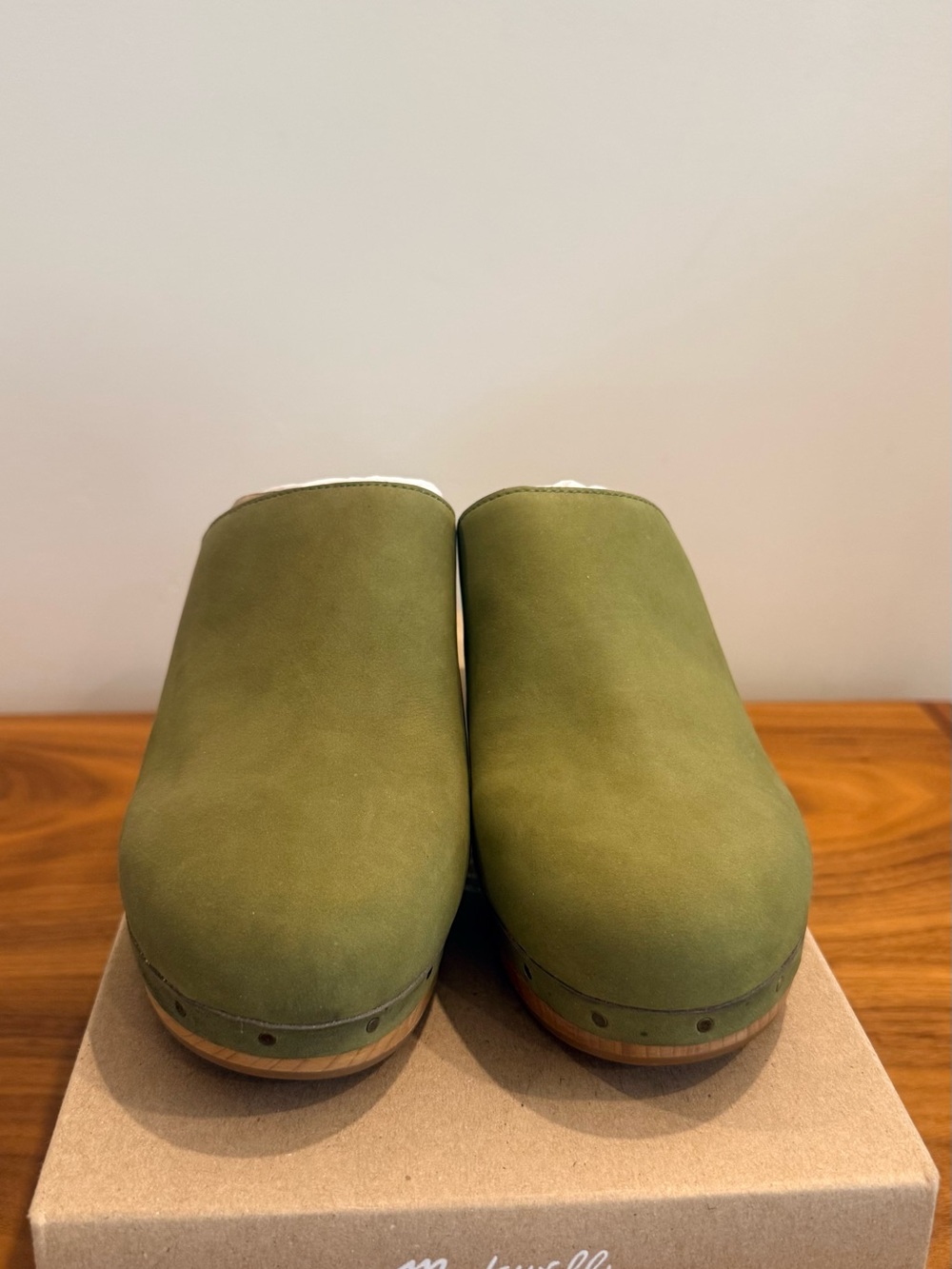 Madewell faded cactus Green Slip-On Clogs size 8